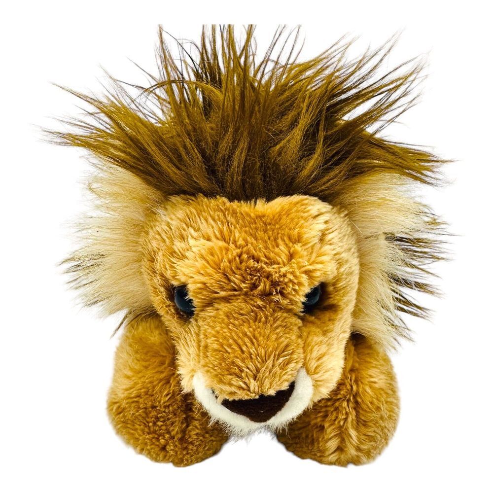 Aurora World Realistic Lion Bean Bag Male Full Furry Mane Plush 12in Stuffed Toy - Picture 3 of 13